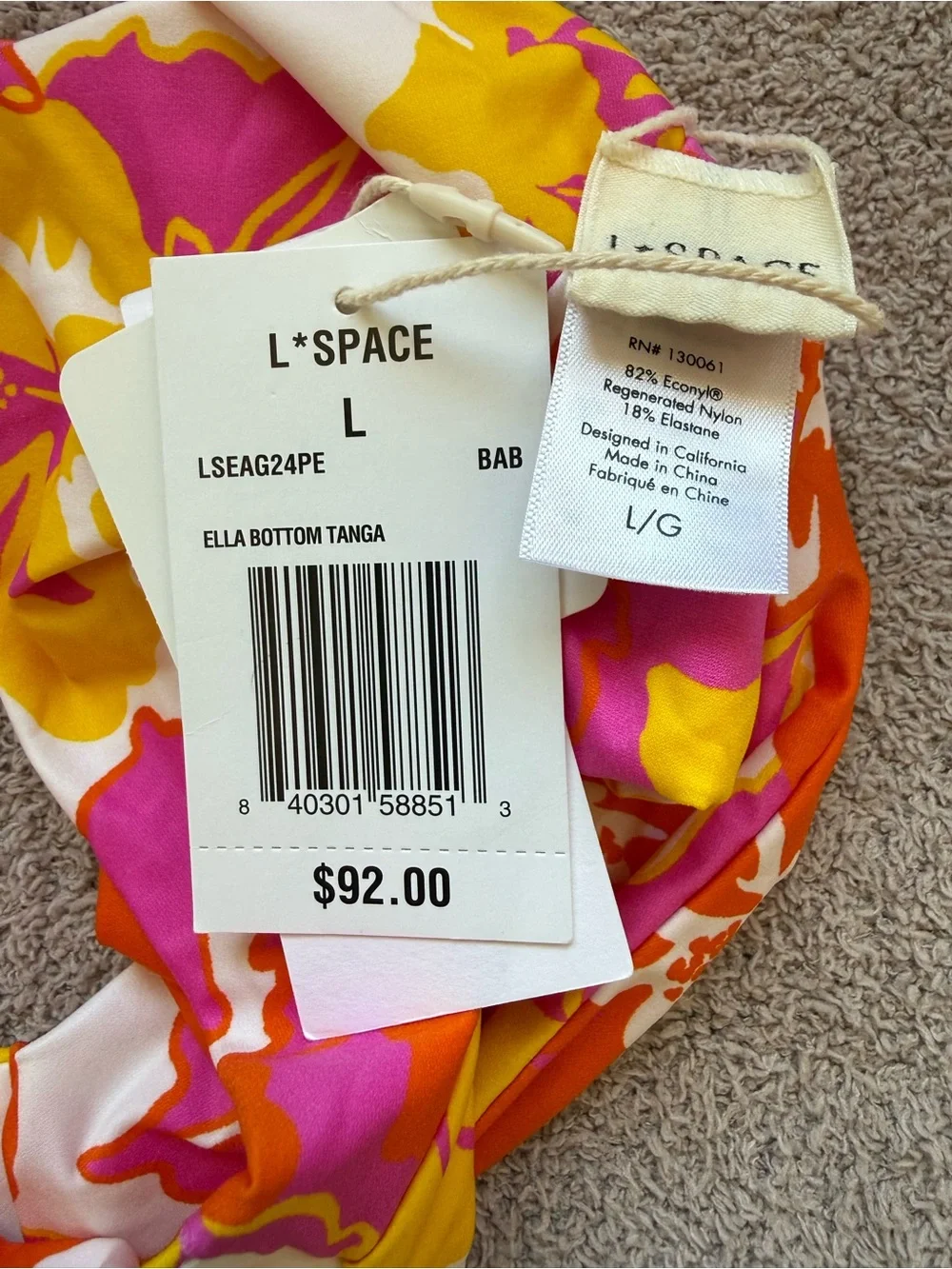 l*space - SET - Brielle Top / Ella Bottom Tanga - BLISS AND BLOSSOM